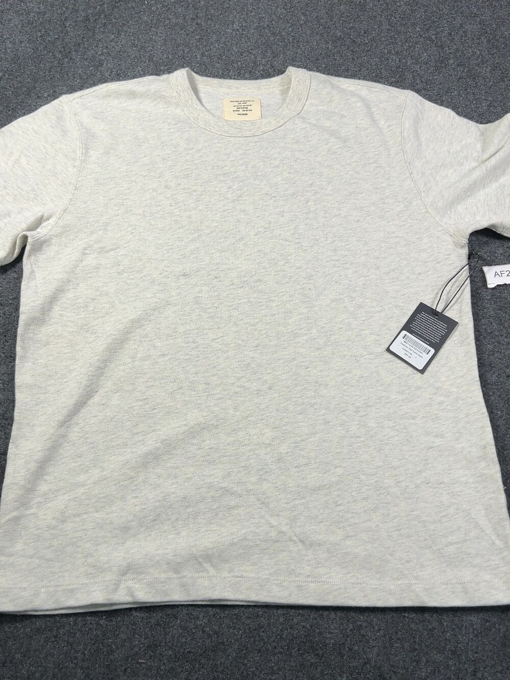 Buck Mason Heather Oat Field-Spec Cotton Heavy Tee Mens Large NWI Msrp55 [AF21]